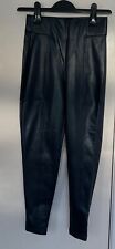 MARKS & SPENCER FAUX LEATHER TROUSERS DARK GREEN SIZE 16 BNWT FREE P & P