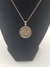 clogau tree of life rose gold and silver turquoise pendant and silver chain 925