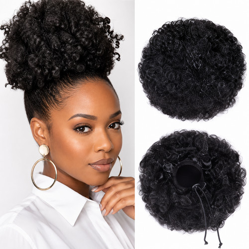 Afro puff drawstring - puff, ponytail