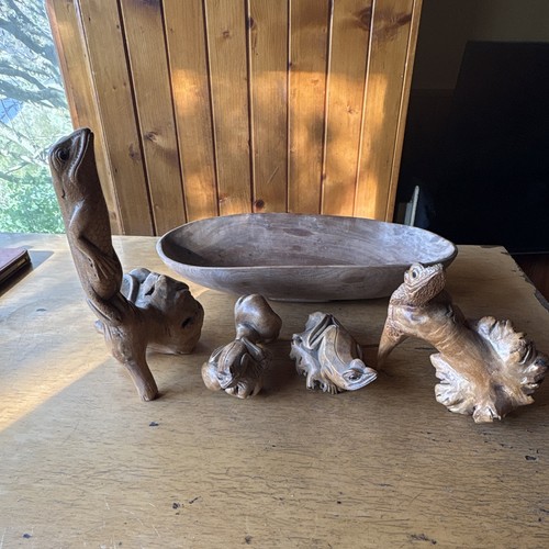 Carved wooden animal - wooden, figures