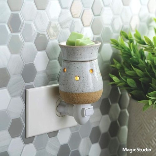 Rustic white plug wax - white, plug-in