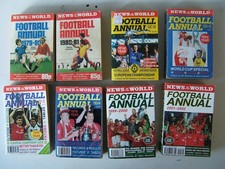 8 x VINTAGE NEWS of the WORLD FOOTBALL ANNUALS 1970s-1990s (CHOOSE FROM 2 LOTS)
