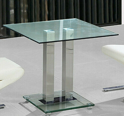 Clear glass dining table - glass,