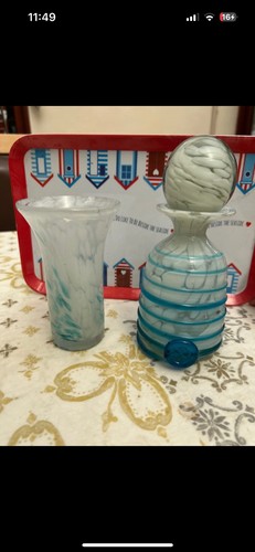 Pair mdina glass ornaments - mdina,