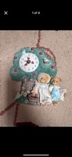 Cherished teddies 1994 jack and jill apple tree clock 132993