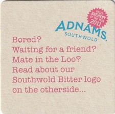 Beer mat adnams brewery - adnams,
