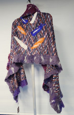 Handmade Felted Art Shawl –