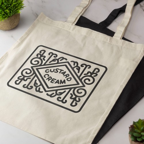 Custard cream biscuit - tote, bag
