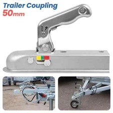 Heavy Duty 50MM Trailer Towing Hitch - Coupling Tow Bar Ball Draw Pressed Steel