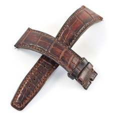 IWC Portofino Portuguese Brown Alligator Leather  20mm to 16mm Watch Strap Band