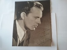 RICHARD BURTON and PHIL CAREY AUTOGRAPHED PRINTED PICTURES 1 EACH SIDE.  