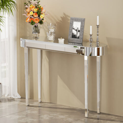 Mirrored console table glam - console,