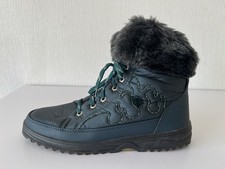 Dark Jade Green Faux Fur Lined