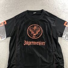 jagermeister Jersey Shirt Mens Black Orange Pub Bar Football Distillery