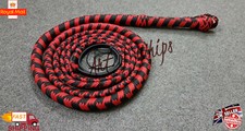 8 Feet 12 Plaits Paracord Nylon Heavy Duty Premium Bullwhip Easy Cracking Whip