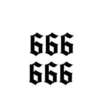 666 the devil X2 Vinyl Decal Stickers Car Bike Tank Funny Van Toolbox Jdm DUB 