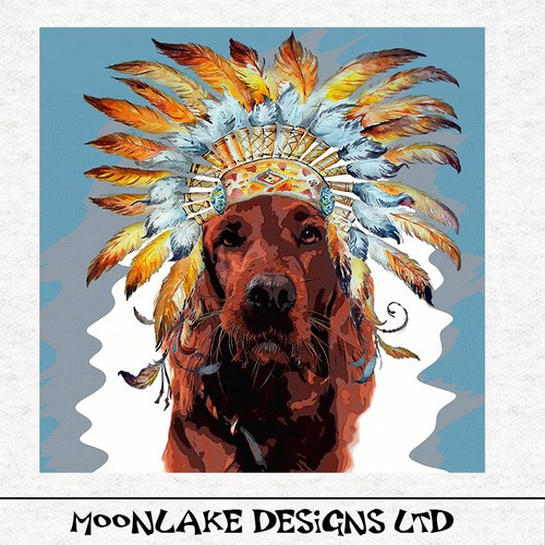 Dog red setter pop art - dog-red, style-