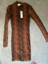 BNWT stunning animal, tiger print ladies Topshop bodycon dress, size 6.  RRP £25