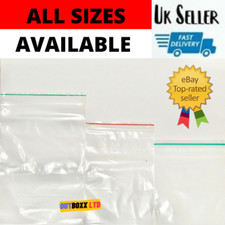 100 GRIP SEAL BAGS  Baggies Self Resealable Clear Polythene Poly Zip Lock 