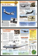 AN-12 'Cub' #59 Warplanes 1950-70s Aircraft Of The World Fold-Out Card