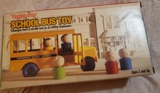 Vintage Collectable Tuppertoys School Bus Toy Original Box And Complete