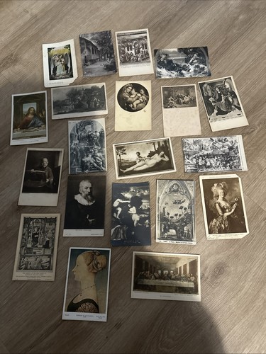 100 vintage art postcards - 100,