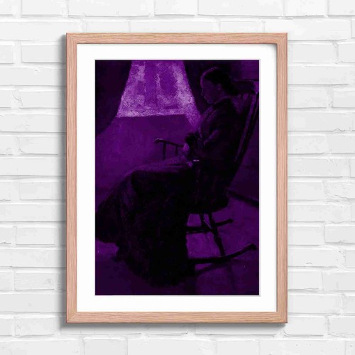 Dark victorian woman rocking - dark,