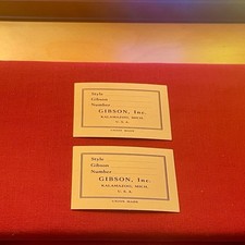 Gibson Style Warranty Label