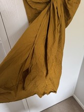 Zara Dark Yellowish Knot Midi Dress With Front Side Slit Size S