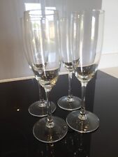 4 x Champagne Flute Glasses - Plain Standard Champagne Flutes