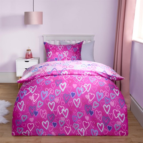 Neon heart duvet cover bedding - heart,