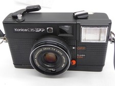KONICA C35 EF-P VINTAGE 35mm FILM CAMERA MANUAL WIND HEXANON 38mm F4 LENS issue