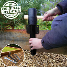 Premium Black Railway Sleeper Bracket Timber Wood Driveway Path Lawn Edging