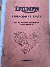 Triumph Motorcycles 1952 Replacement Parts Manual Thunderbird,3T,Trophy, Tiger