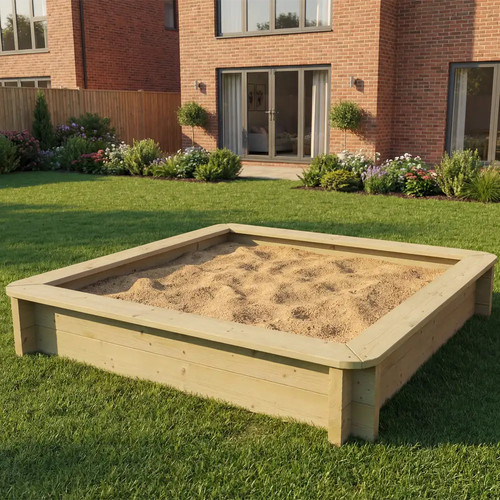 Wooden sandpit x 1 - 1.5m, 1.5m