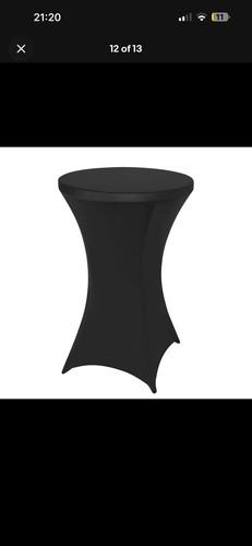 Black cocktail round table - round,