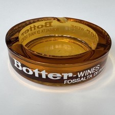 1 Vintage Amber Glass Ashtray