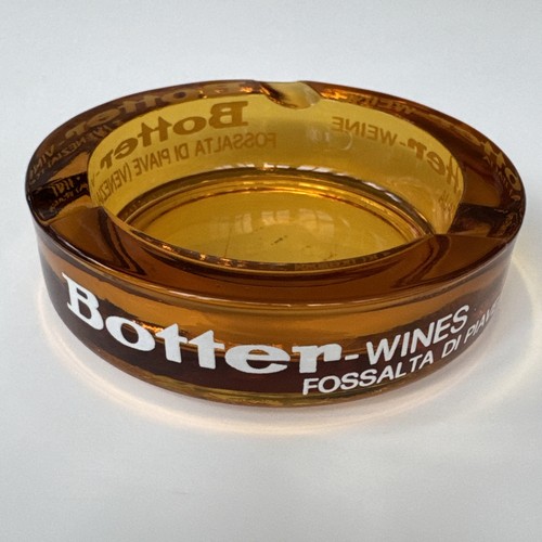 Vintage amber glass ashtray - vintage,