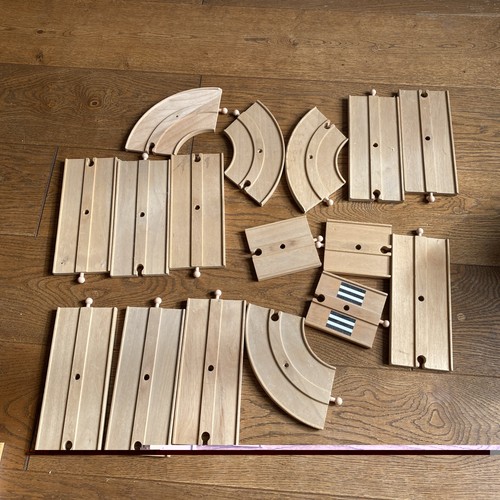 Wooden train track - road, set