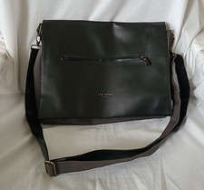 Ted Baker Black PVC & Fabric Stylish Messenger Bag