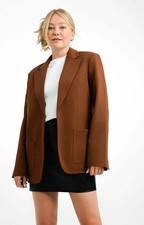 Topshop Womens Brown Blazer RRP £60