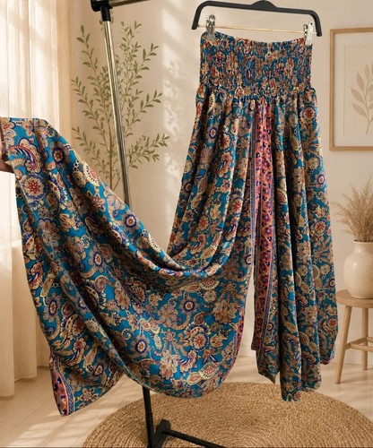 Silk wide leg palazzo pants - silk,