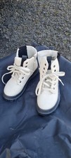 Cream Doc Martin Style Boots