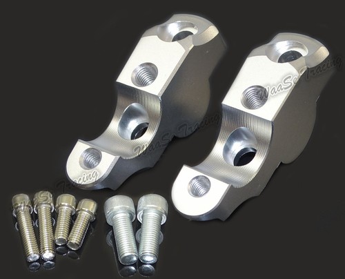 Silver handlebar bar riser - handlebar, kit