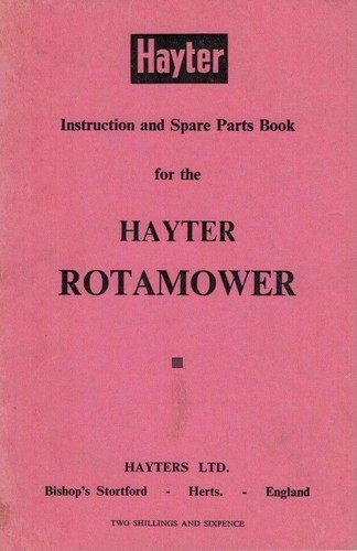 Hayter rotamower instructions - hayter,
