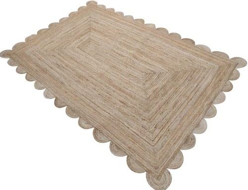 Scallop jute rug natural - scallop,
