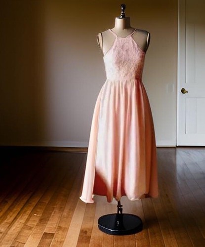 Long nude bridesmaid - long,