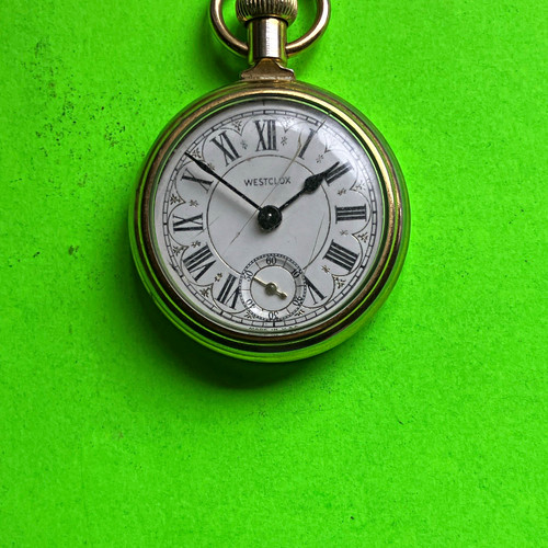 Westclox pocket watch - westclox, o/f