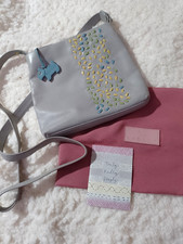 Radley London Soft grey,  leather. Cross Body, Messenger Shoulder bag VGC