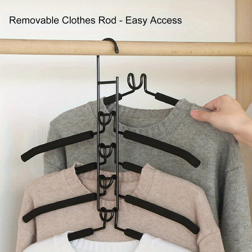 1pc multi layer clothes - multi, hanger